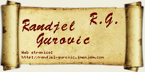 Ranđel Gurović vizit kartica